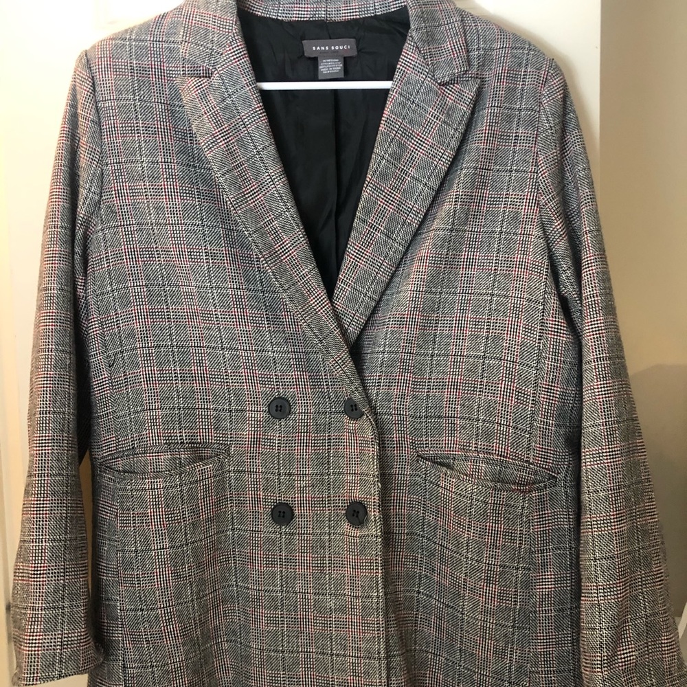 San Souci Plaid Blazer (shoulder structure/lining)